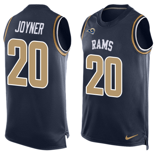 Men's Limited Lamarcus Joyner Nike Jersey Navy Blue - #20 Player Name & Number Tank Top NFL Los Angeles Rams